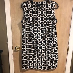 AB Studio Black and White Work Dress Size 16
